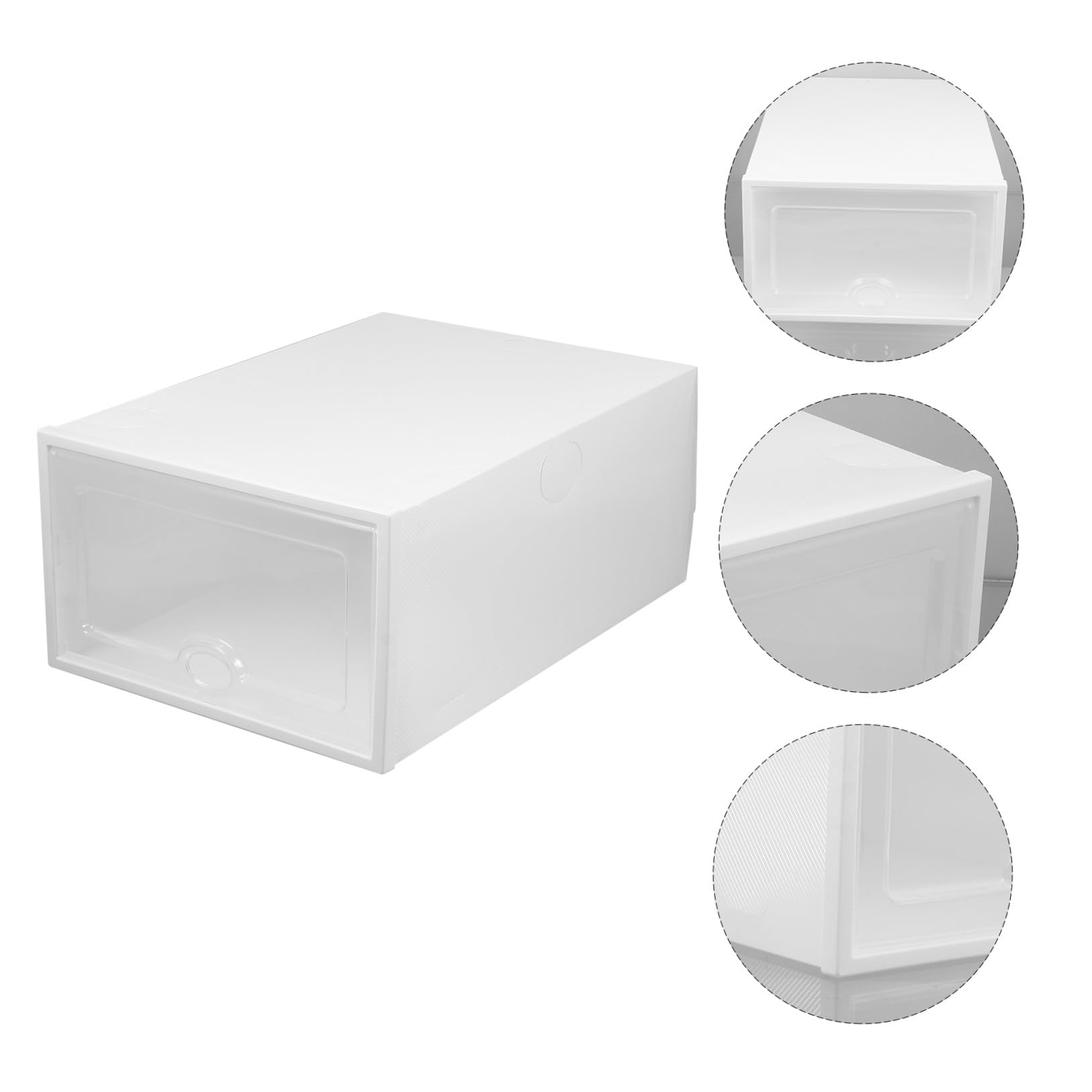Zerodeko 6 Piezas Cajas de Zapatos de Plástico Transparente Tipo Cajón Caja para Guardar Zapatos Organizador para Hogar
