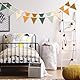 Kinderzimmer Deko Babyzimmer Deko 2,6M Wimpelkette Kinderzimmer, Stoff Wimpelkette mit Jutesäckchen, Kinderbett Wanddekoration Material Geeignet für Heimbetten Kinderbetten Und Kinderbetten (Morandi)