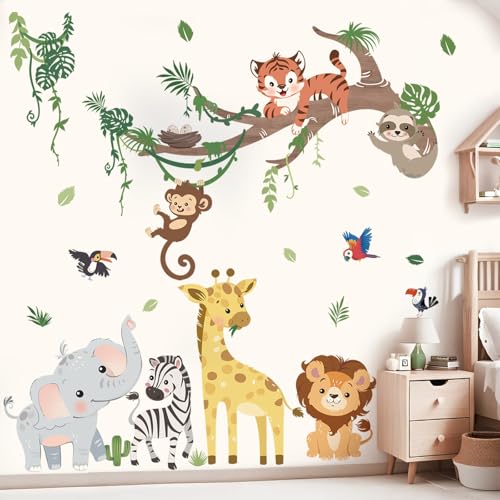 Vinilos Decorativos Jungle Animals 105 cm x 75 cm miniatura 2