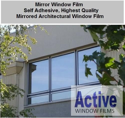 Active Supreme Range152cm x 6 Metre - Silver Reflective Window Film (Solar Control & Privacy Tint - One Way Mirror/Mirrored Glass)