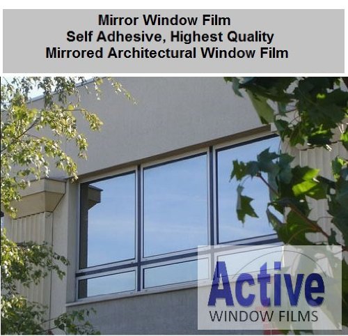 Active Supreme Range76cm x 6 Metre - Silver Reflective Window Film (Solar Control & Privacy Tint - One Way Mirror/Mirrored Glass)