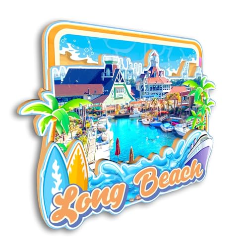 Imán Decorativo Refrigerador Long Beach 3-4 Pulgadas miniatura 3