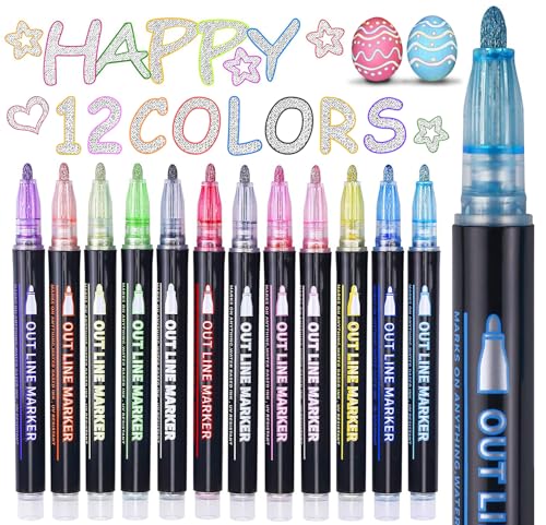 ECtury Rotuladores Purpurina, Regalo Niña 4-12 Años, 24 Colores rotuladores Lettering Metalicos, Regalo Niña 10 Años, Rotuladores Magicos Doble Línea para Pintar, Scrapbooking, Manualidades Niños ECtury Rotuladores Purpurina, Regalo Niña 4-12 Años, 24 Colores rotuladores Lettering Metalicos, Regalo Niña 10 Años, Rotuladores Magicos Doble Línea para Pintar, Scrapbooking, Manualidades Niños