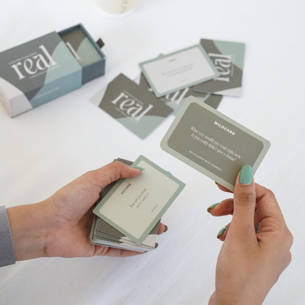 Humanhood Real | Conversations & Connections Card Game | Build Relationships | Fun Party Game with 100 Thoughtful Cards | Sage Green Box (B0CKR7SBRG) Amazon Price History, Amazon Price Tracker