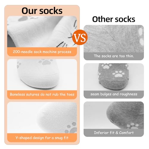 Image of Fashion Cotton Crew Cats Socks Funny Novelty Casual Cute Colored Cat Ears Socks Birthday Gifts for Women