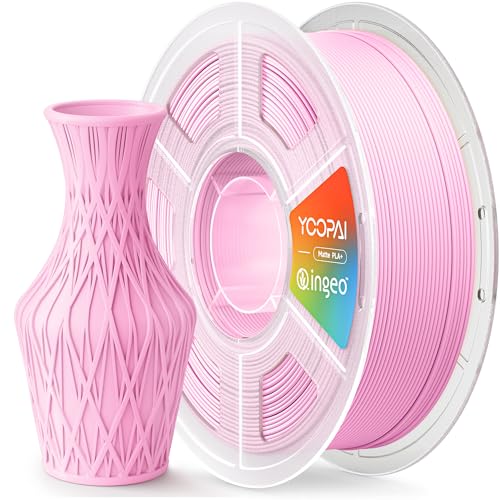 Image of PLA+ Matte Filament 1.75mm, Soft Matte Finish, Reduced Layer Lines, 1KG (2.2lbs) 3D Printer PLA Filament, Dimensional Accuracy + /- 0.02 mm, Sakura Pink