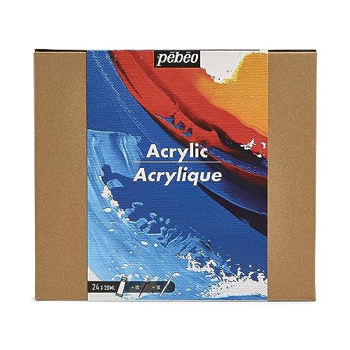 Pébéo, Studio Acrylics, Set 24 Tubes 20 Ml Assorted Colours + Accessories, Acrylic Painting Kit for Artist and Beginner - Image 2