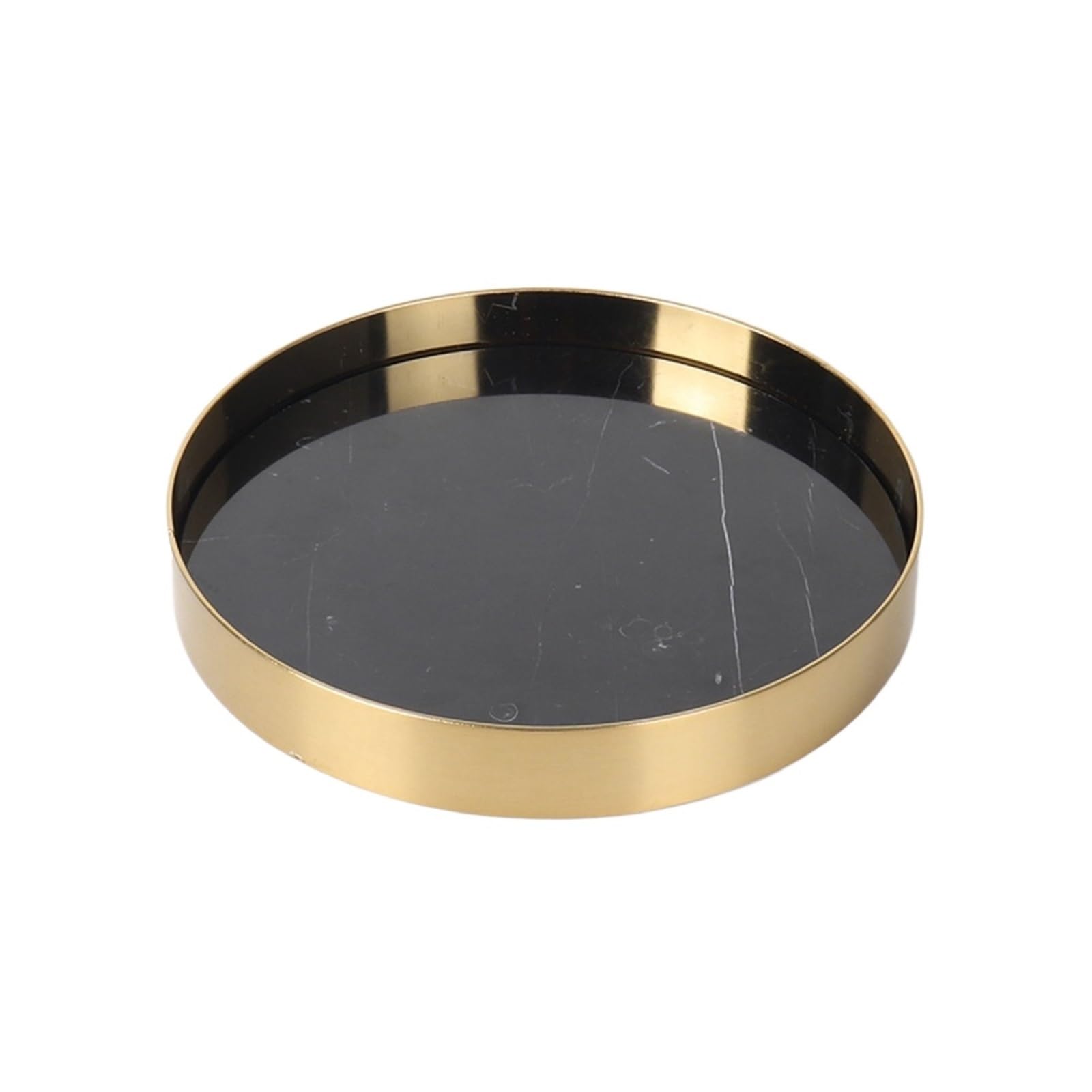 Plateau de rangement de cosmétiques 25cm cadre métal or pour maison