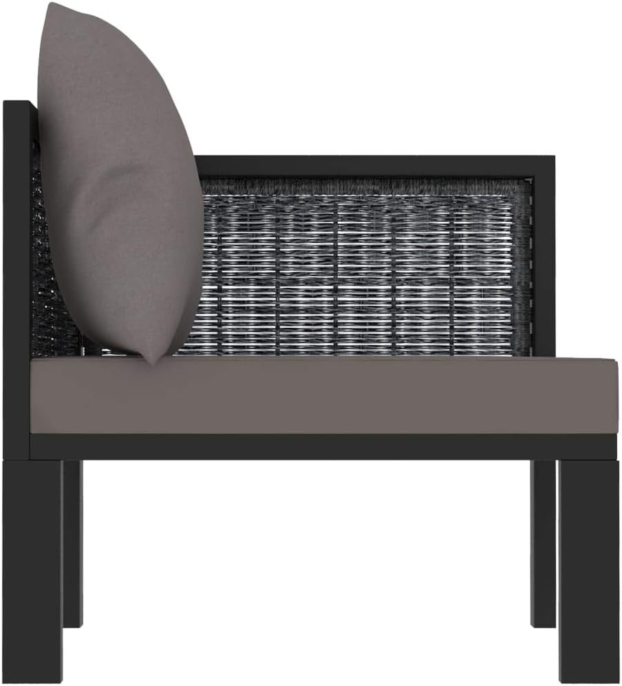 Sectional Corner Sofa with Left Armrest,Comfy Couch,Sofa Chair,for The Patio, Porch, Lawn, Garden or Home Furniture,Poly Rattan Anthracite