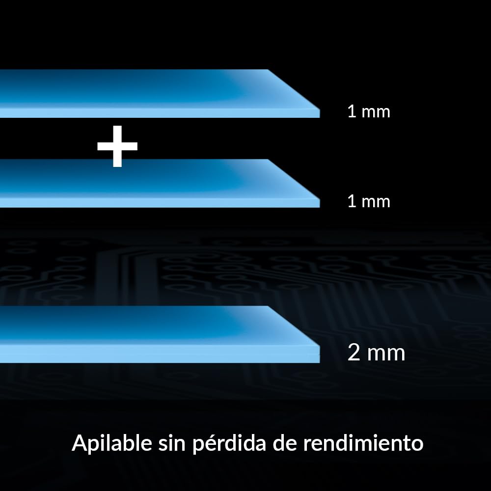 ARCTIC TP-3: Premium Performance Thermal Pad, 200x100x1,0 mm (Apilable hasta 2,0 mm sin pérdida de rendimiento), 2 Piezas - Pad Termico, Alto rendimiento, Particularmentesuave, Relleno ideal de huecos