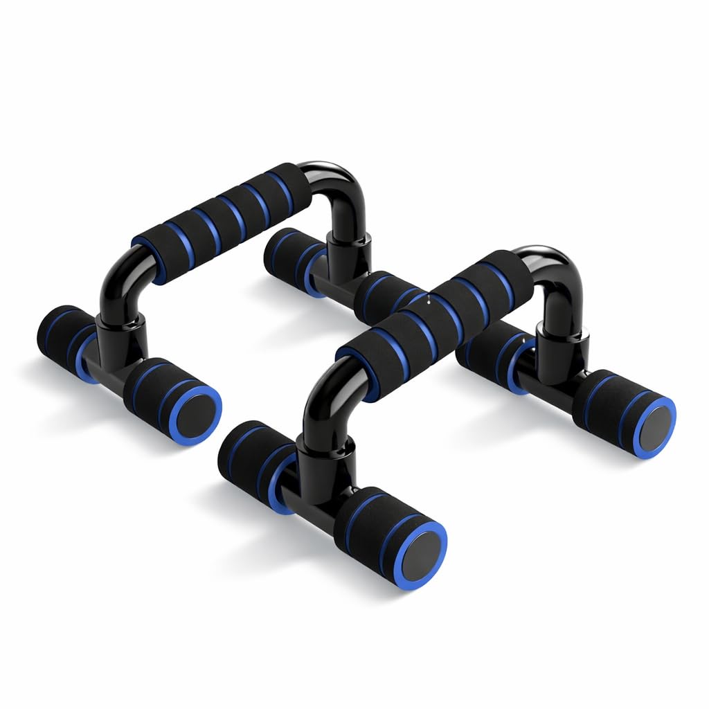 AK Sales Push Up Bars For Home Workout Heavy Duty Steel Push Up Handles With Anti Slip Foam Grip Wrist Friendly Design For Chest Arm Shoulder Strength Training Gym Fitness Equipment With Multicolour