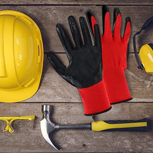 Potchen WE-POTCHEN-263998 36 Pairs Black And Red Nitrile Coated Work Gloves thumb #6