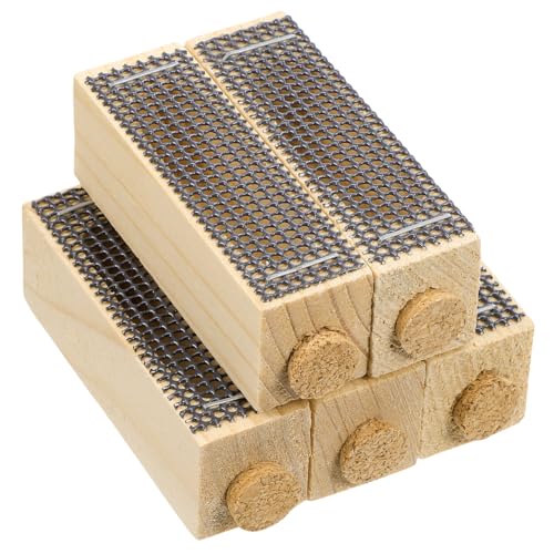 TEHAUX Beekeeping Queen Cage - 5pcs Handmade Wooden Bee Cages - Essential Beekeeper Equipment for Queen Rearing & Hive Transport