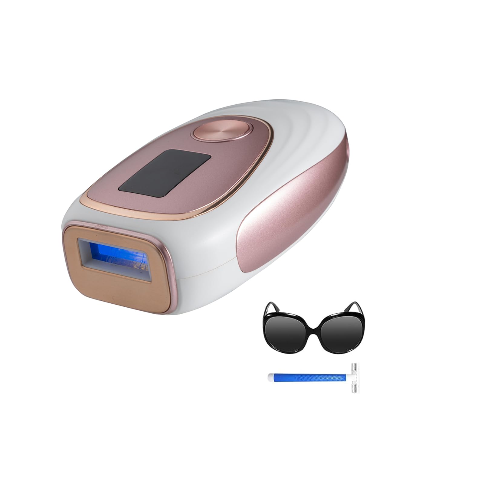 LYSMOSKI Laser Hair Removal, IPL Hair Removal with Ice-Cooling System for Painless & Long-Lasting Result, Safe At-Home Hair Remover Device for Armpits Back Legs Arms Face Bikini Line, Rose Gold