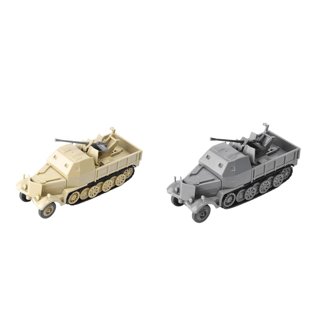Lot de 2 Véhicules Blindés Semi-chenillés à L'échelle 1/72, à Assembler Soi-même en 4D.