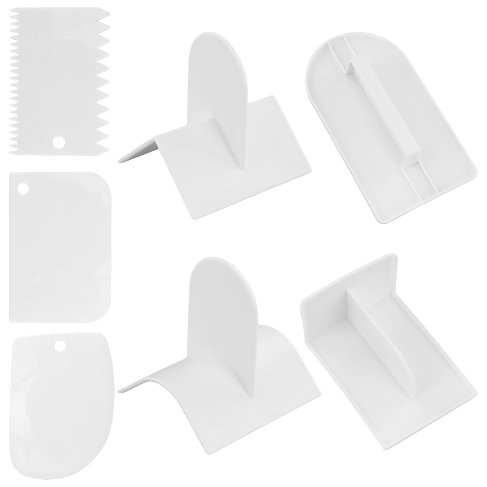 Lot de 4 lisseurs à gâteau fondant avec coin lissant pour décoration de gâteau, travaux de modelage, pâte d'amande pour pâtisseries pour la viande au sucre