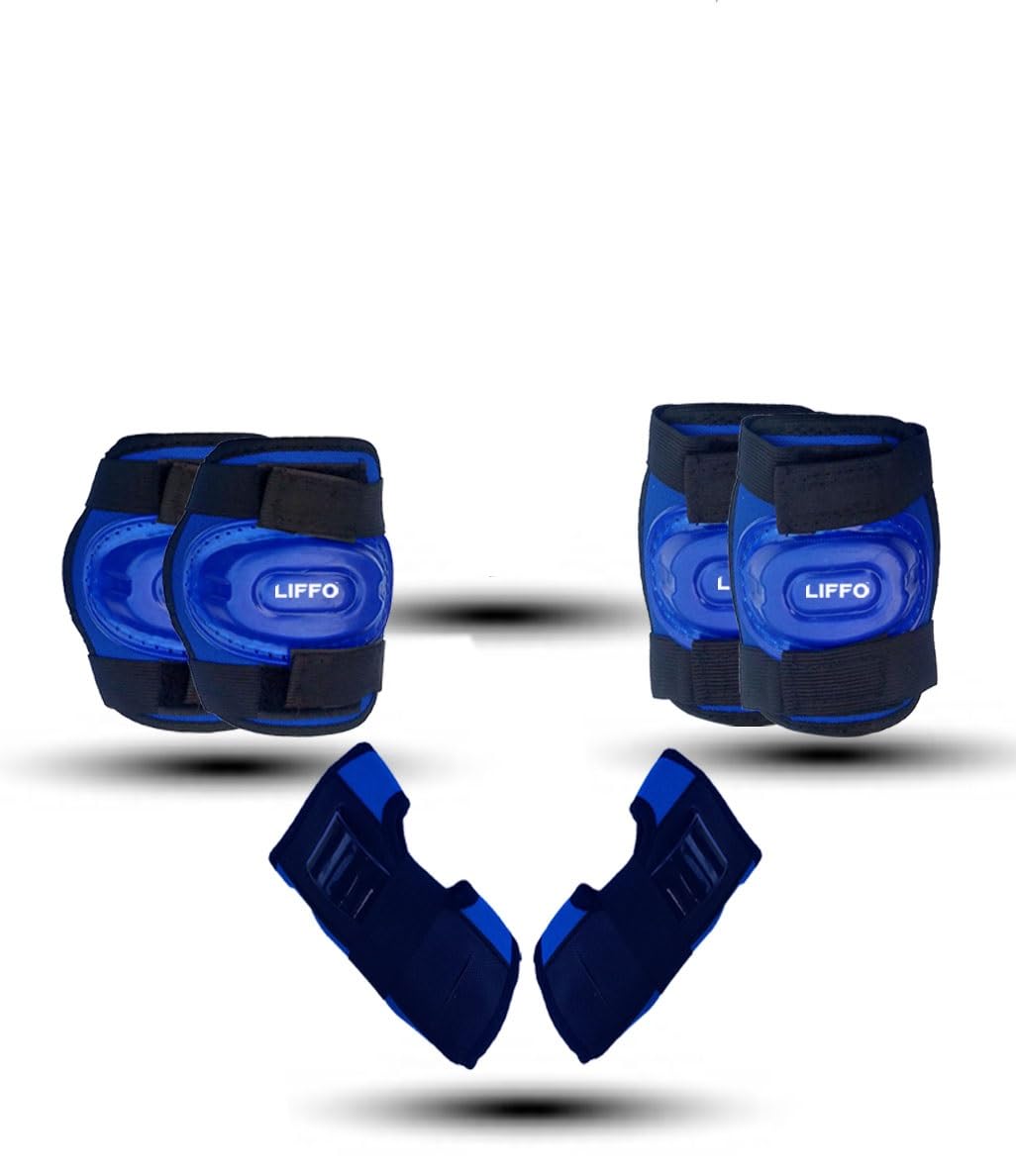 See full amazon price history chart for Liffo® Protective Set Guard Protection kit with Knee, Elbow and Wrist Guards (Set of 6) Suitable to Kids of Age 6-15 Years for Skating, Cycling, Roller Skating (Blue) (Medium (7 Years -10 Years)) Liffo® Protective Set Guard Protection kit with Knee, Elbow and Wrist Guards (Set of 6) Suitable to Kids of Age 6-15 Years for Skating, Cycling, Roller Skating (Blue) (Medium (7 Years -10 Years)) (B0CYGLV5DC) Amazon Price History, Amazon Price Tracker