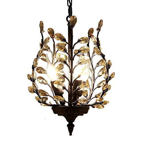Lustre suspension cristal rétro noir pour illuminer votre salle à manger et salon