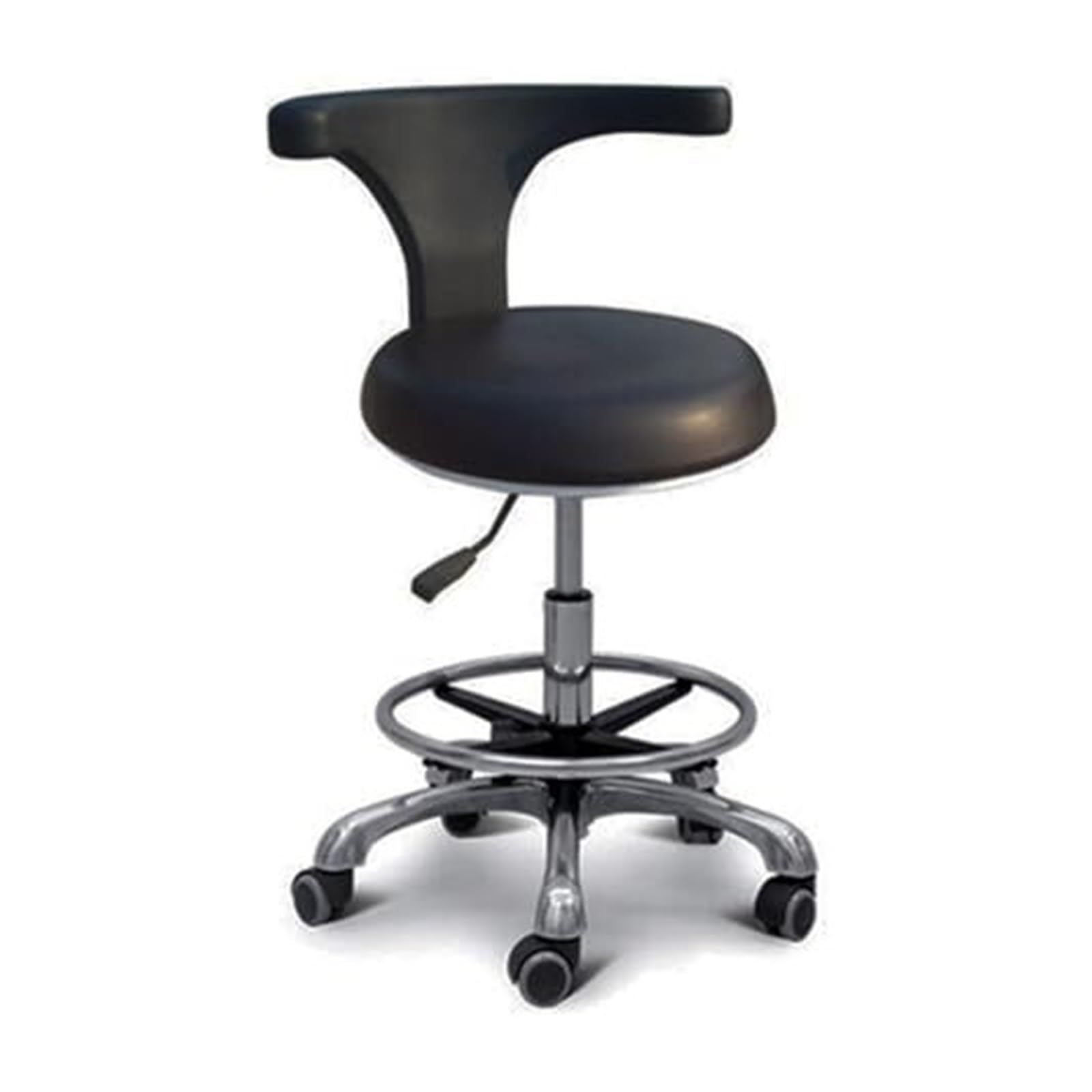 OZBMA Dental Stool with 360° Rotation, Height Adjustable Medical Assistant Chair, PU Leather Saddle Design, Armrest for Clinics and Salons (B2)