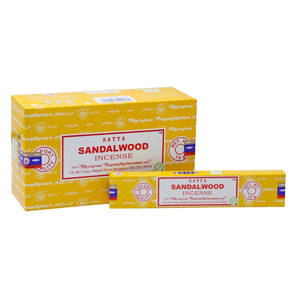 VIE Satya Incense Sticks, 12 Packs x 15g, Sandalwood