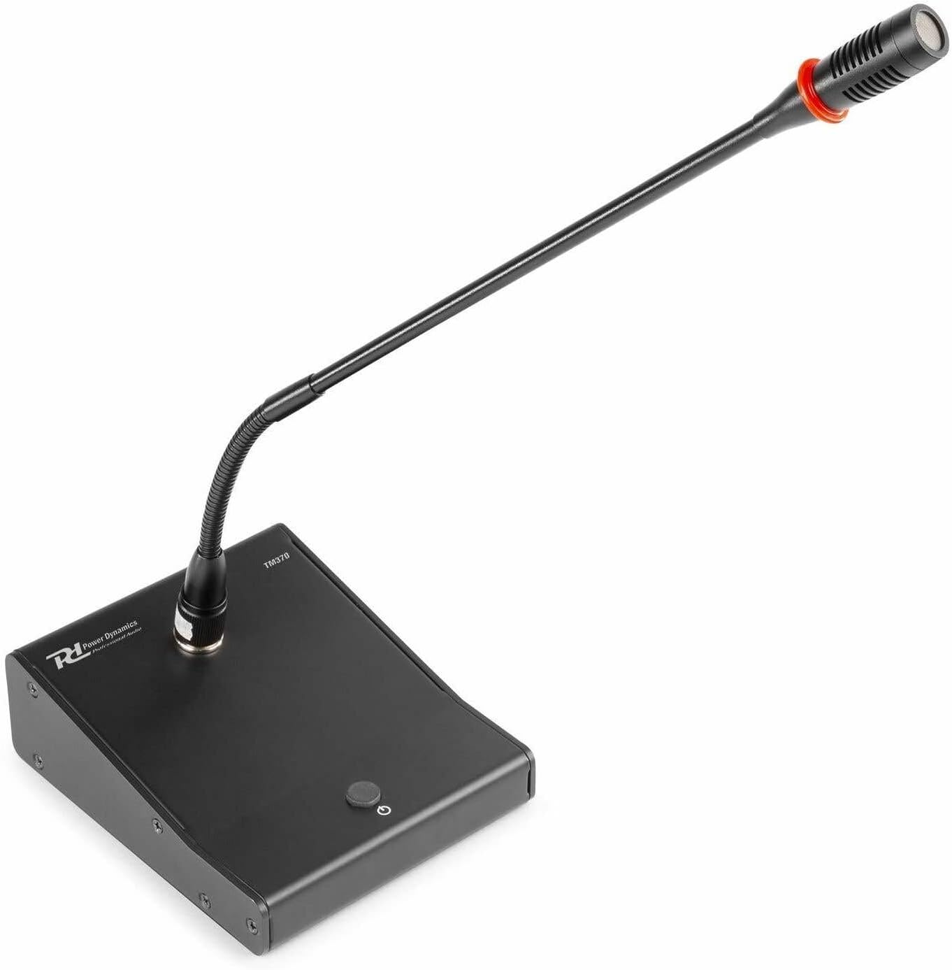 TM370 Desktop Paging Microphone with Adjustable Gooseneck, Pre-Announcement Chime, Condenser Mic, LED Indicator, XLR and 6.3mm Jack Outputs - Ideal for Commercial Audio Systems