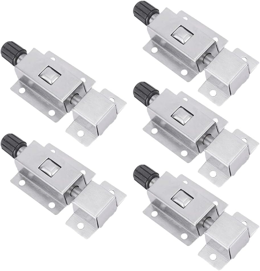 3 Inch Spring Latches Bolt, 5 Pcs Stainless Steel Spring Latch Lock