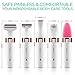 VOYOR Electric Shaver for Women Bikini Trimmer Hair Remover for Face Body, 5 in 1 Groomer Kit Lady Shaver Bikini Razor Women for Hair Trimmer, Cordless Rechargeable Waterproof ES500