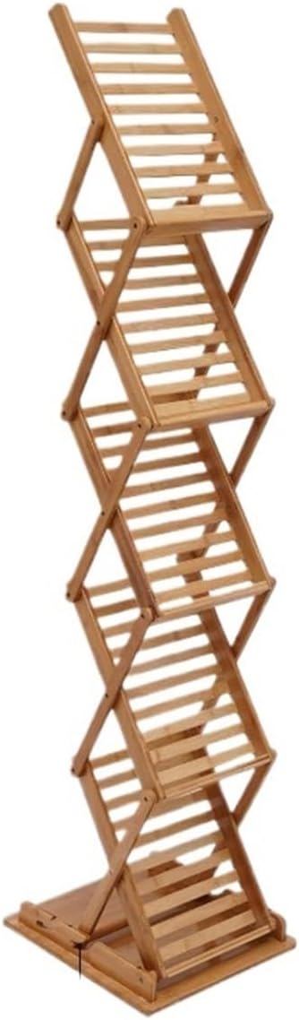 Bamboo Foldable Magazine Rack Floor Stand Antiskid magazine holder