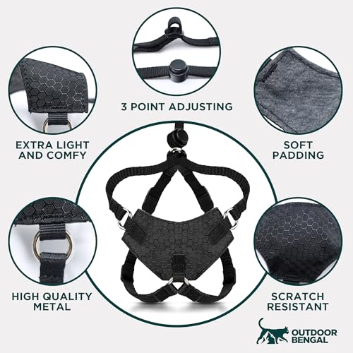 Houdini™ Escape Proof Cat Harness and Leash Set by OutdoorBengal – Black, Medium Cat Harness for Walking by OutdoorBengal - Image 8