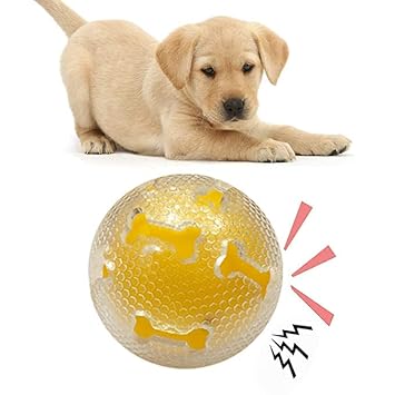 Dog Trust Dog Balls for Aggressive Chewers Tough Tug of War Toy, Interactive Fetch Durable Chew Toy for All Breeds Dogs and Puppies - Yellow