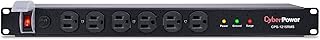 CyberPower CPS1215RMS Surge Protector, 120V/15A, 12 Outlets, 15 ft Power Cord, 1U Rackmount