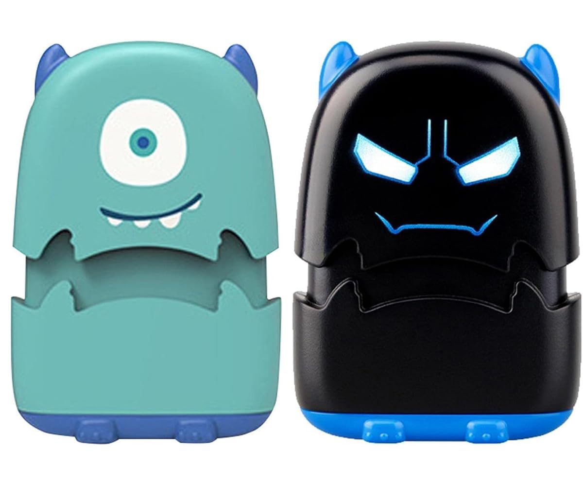 Maommadio Personalized Name Stamp,Custom Name for Baby Student Clothes Chapter Cartoon Children's Seal Cute for Kids,Waterproof Wash Not Faded Stamp (2 Pack -B)