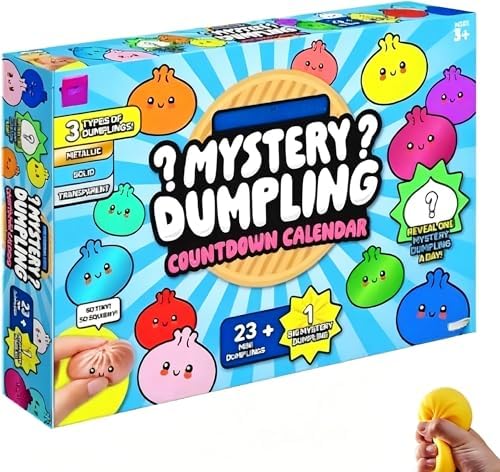 Calendario De Adviento De Dumplings 2026 – 24 Sorpresas De Juguetes Squishy Anti-estrés | Textura Suave Y De Lento Crecimiento Para Adolescentes Y Adultos