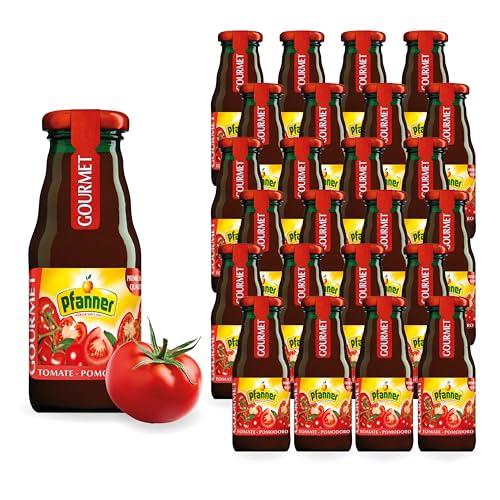 Pfanner Gourmet 100% Tomatensaft – 24 x 0,2L Einwegglas – Hochwertiger Tomaten Saft aus Konzentrat – Für Gastronomie, Hotellerie & anspruchsvollen Genuss zuhause