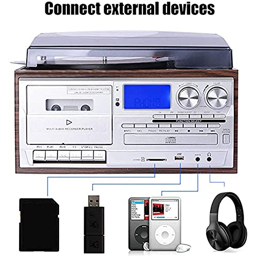 ZXCVB Tourne-Disque Vinyle Bluetooth, Gramophone Vintage, Radio Cassette FM/AM, enregistreur USB, Radio Cassette CD - Les Beatles, Paul McCartney, John Lennon, RIngo Starr, George Harrison ZXCVB Tourne-Disque Vinyle Bluetooth, Gramophone Vintage, Radio Cassette FM/AM, enregistreur USB, Radio Cassette CD – Image 6