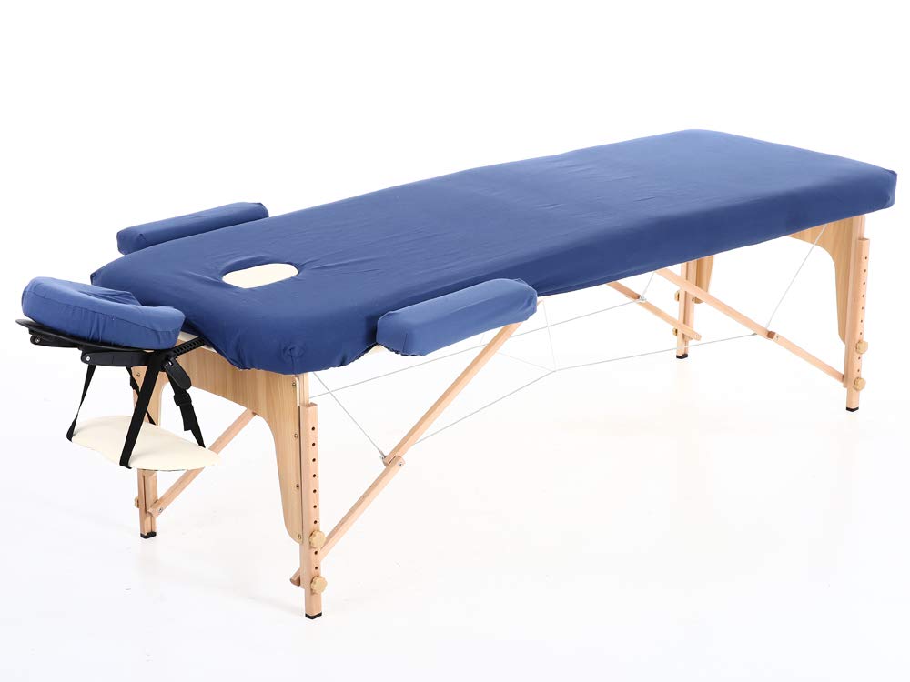 BELTOM® Funda de algodón para Mesa de masajes 195 x 70 cm. - Azul