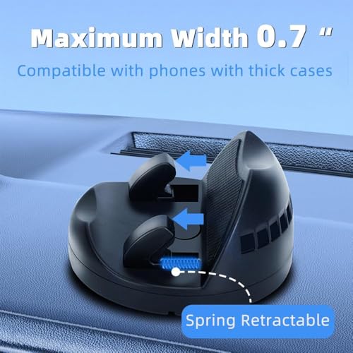 Image of coku Car Mobile Holder for Dashboard, Sturdy 360 Rotatable Dashboard Mobile Holder, Mobile Stand for Car Compatible with 4.7 to 7 inch Smarphones (Black)