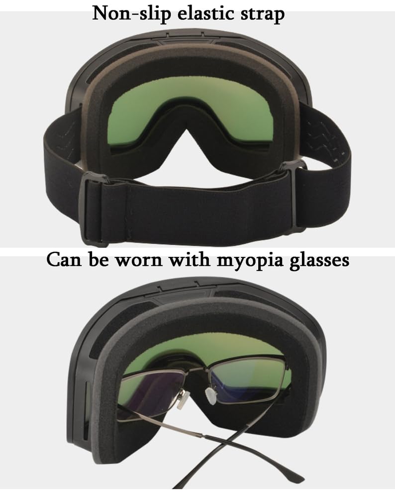 Masque De Ski Rabattable pour Hommes Et Femmes Verres Magnétiques Protection UV Antibuée pour Snowboard pour Adultes