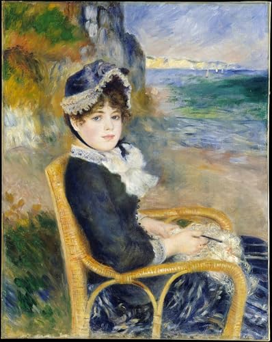 Affiche Toile Pierre Auguste Renoir Le Bord de Mer Décoration de Salon Peinture Moderne 60x90cm