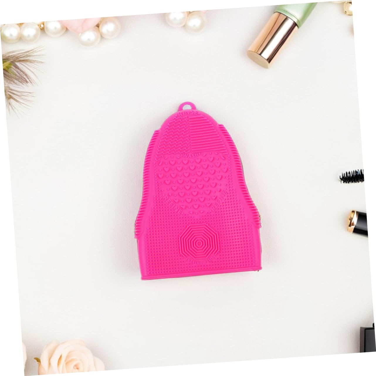 8 Pezzi Tappetino Pulizia Pennelli in Silicone Portatile e Compatto per Detergente Pennelli Cosmetici Multifunzione per Makeup Pittura e Utensili