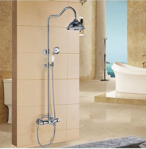Robinet de douche thermostatique mural Gowe avec douchette et bec baignoire pour rénovation