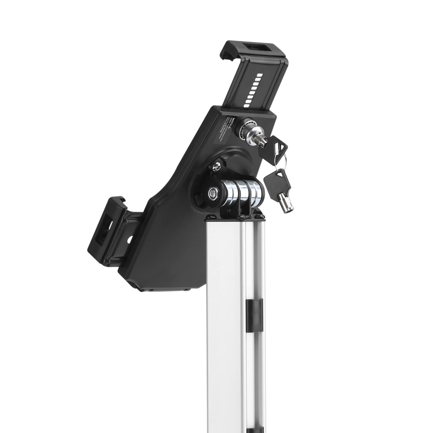 AISENS - MS1P03-113 - Soporte ANTIROBO DE SOBREMESA Ajustable (1 PIVOTE) para Tablet, Negro