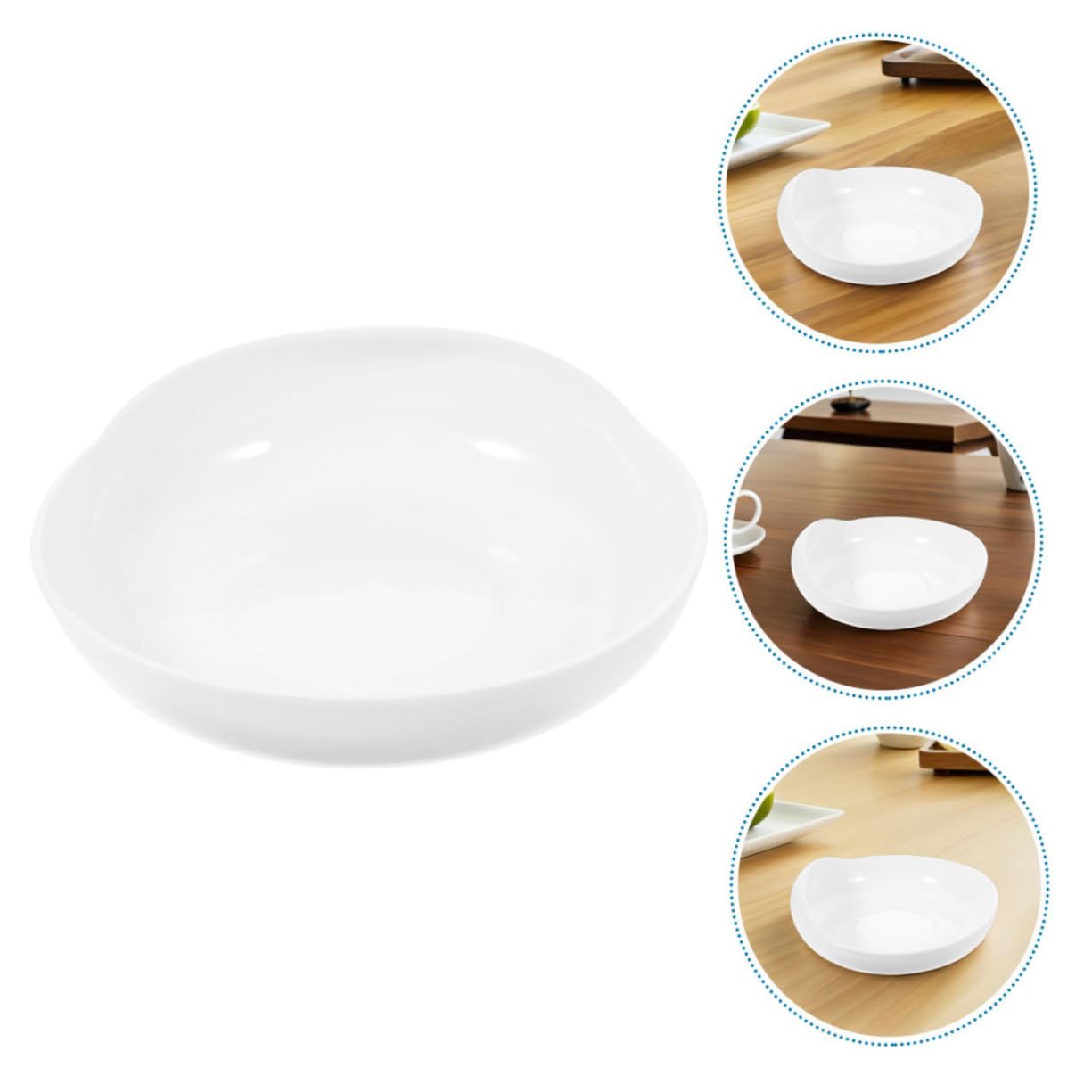 CALLARON Plato Redondo Antiderrames con Base de Ventosa para Personas Discapacitadas y Mayores, Diseño Ergonómico y Material de Silicona, Paquete de 2 Piezas para Alimentación