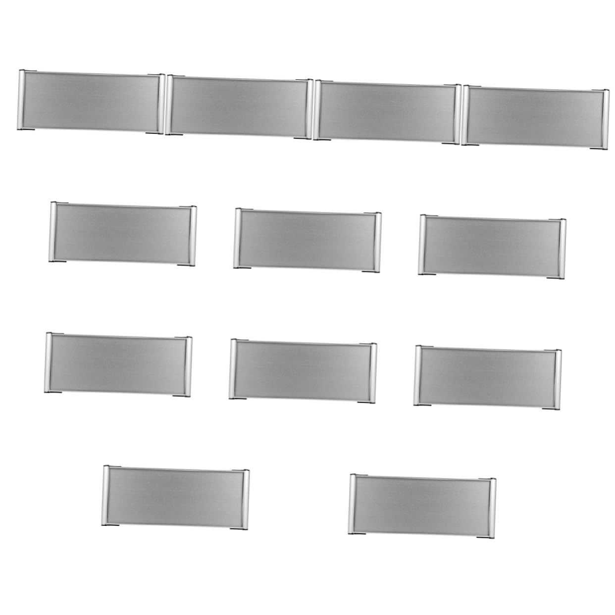 NUOBESTY 12piezas Placa De Nombre Para Puerta Letrero Personalizable Para De Identificación Doble Cara