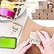 Rebanky 30 Stück Hartholz Stempel Blanko Stempel Rohling Holz Eckig Stempelhalter in 2 Größen 1 Stempelpad Lasergravur Stempelblock für DIY Bastelarbeiten