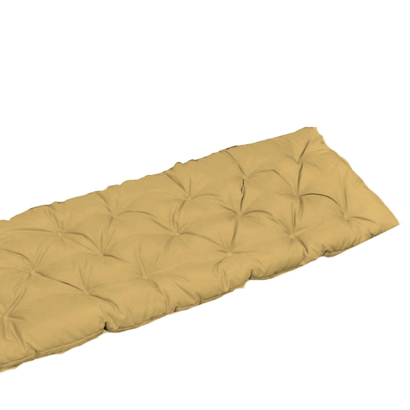 MSiwach Bench Swing Chair Cushion Seat Pad Garden Furniture Indoor Outdoor Decorate Khaki 150x50cm