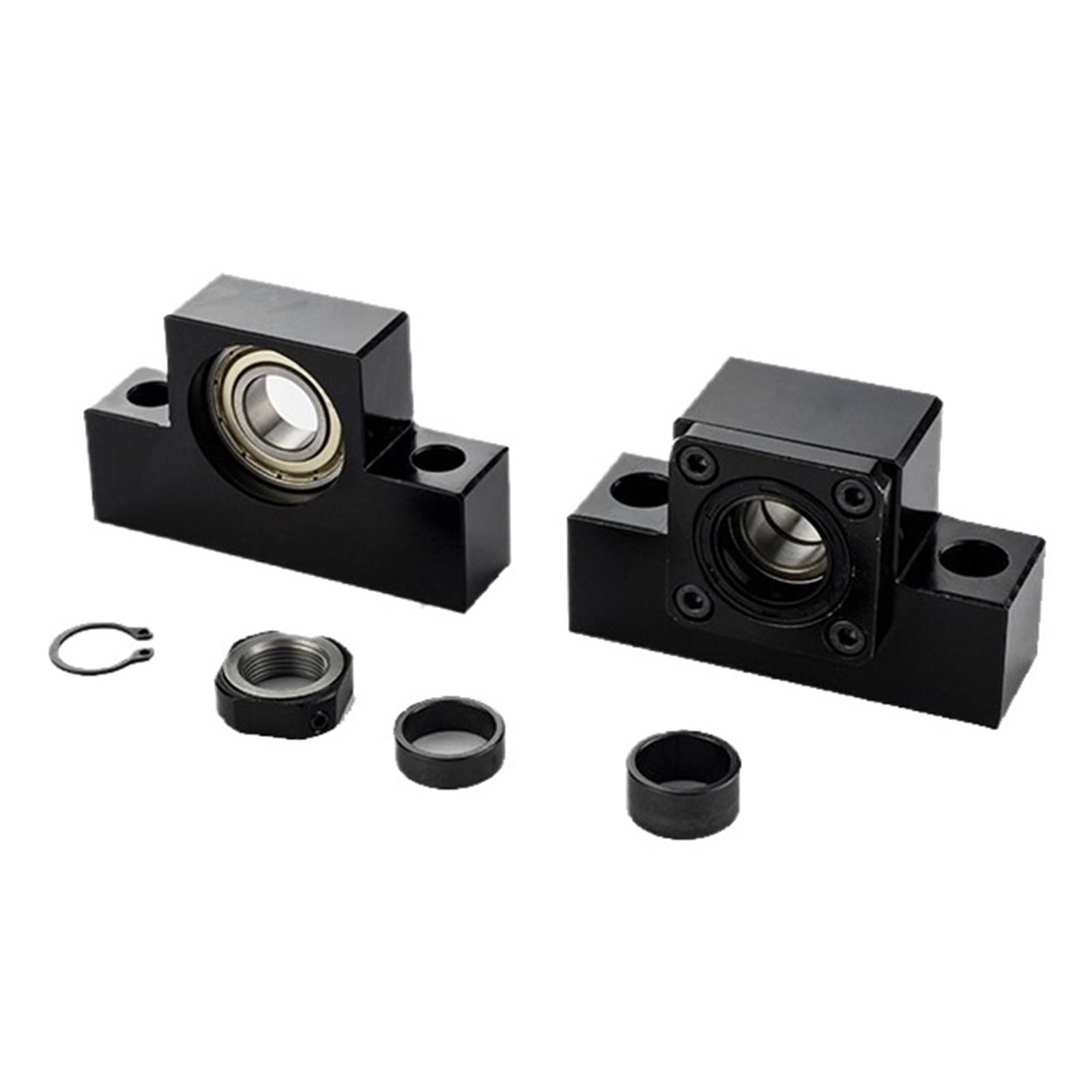 Komplettset Kugelumlaufspindel 150-1100mm 1204 mit Supporter 10 Endbearbeitung + Lagermutter + Kupplung(1100mm)