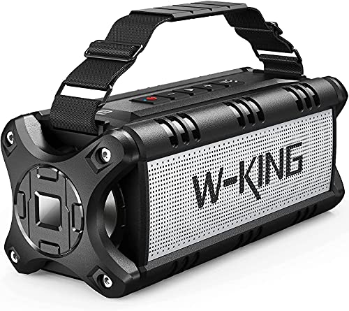 Portable Bluetooth Speakers, W-KING 50W Bluetooth Speaker Loud, IPX6 Waterproof Outdoor Speaker with 8000mAh Power Bank, Wireless Bass Speaker Bluetooth 5.0 with 24H Playtime/TF Card/AUX/NFC