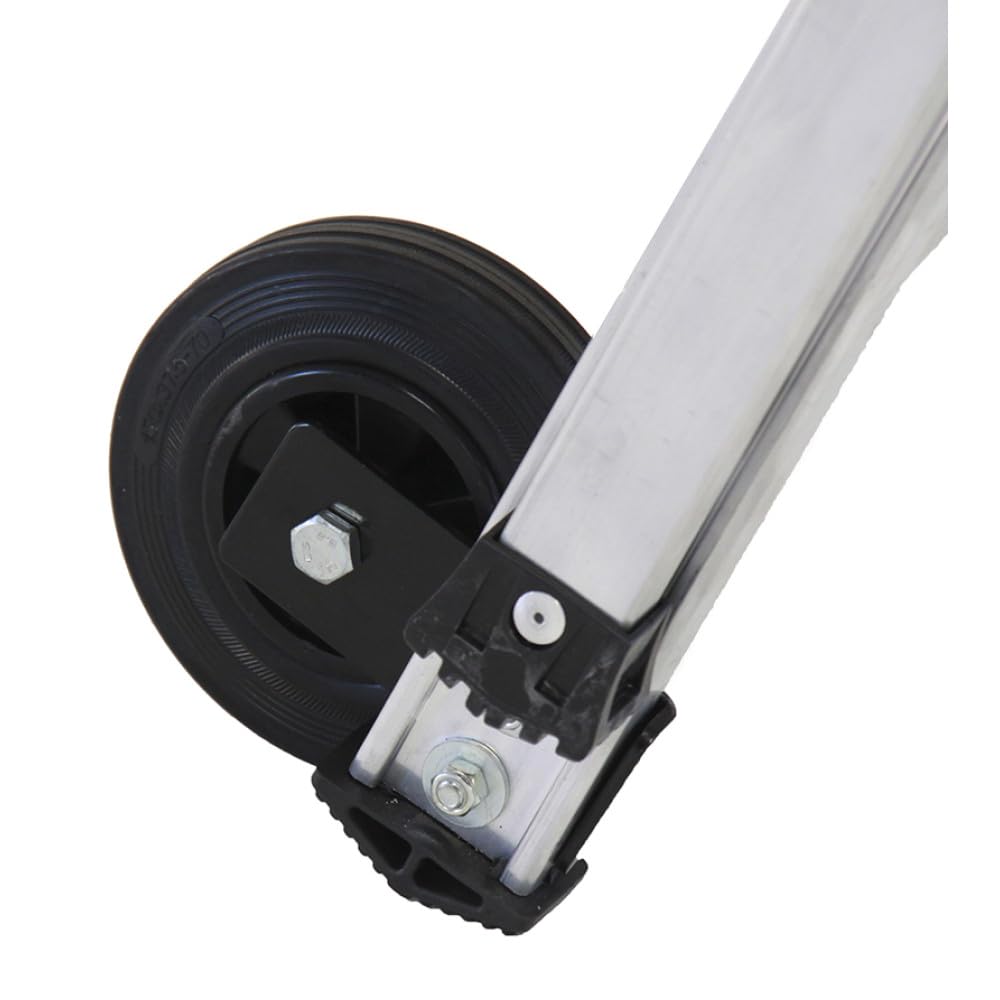 Svelt Scala Professionale a Castello Trasportabile con Piattaforma Antiscivolo e Protezione 360°, Allargatori Richiudibili, Stabilizzatori Telescopici, Rotelle di Trasporto, Certificata (7 Gradini)
