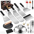 Blackstone Griddle Accessories Kit, 24Pcs Grilling Accessories Set for Blackstone and Camp Chef, Flat Top Griddle Accessories Set with Scraper, Enlarged Spatulas, Basting Cover for BBQ
